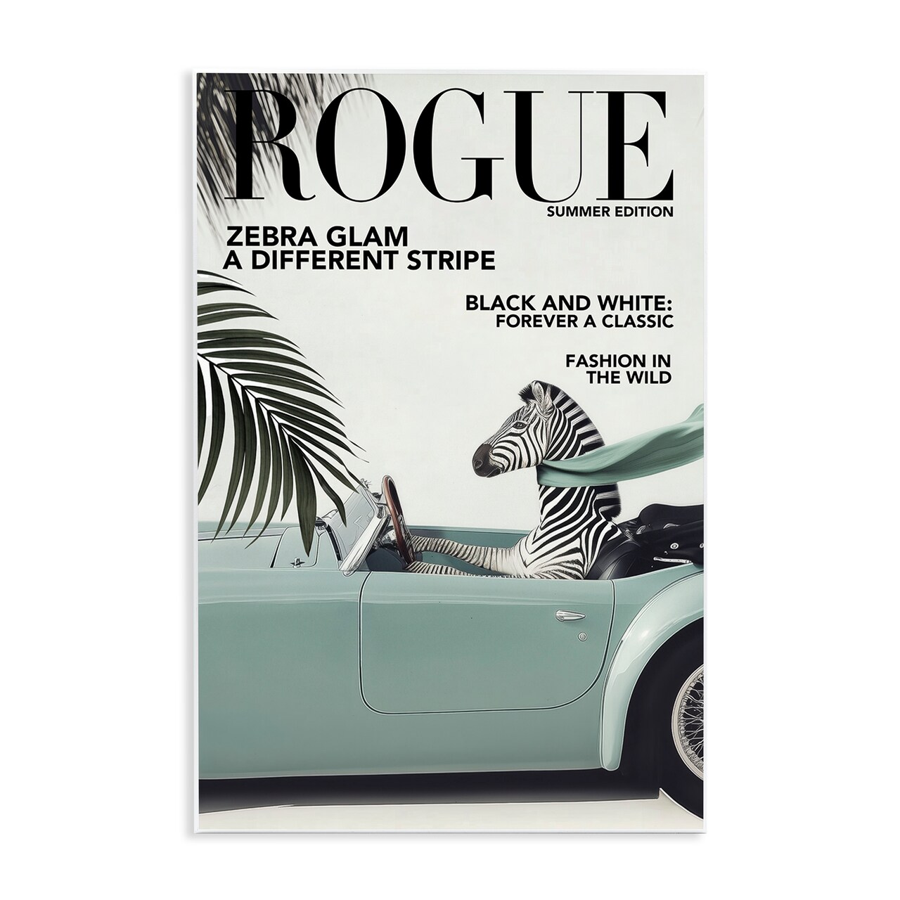 Stupell Industries Rogue Zebra Magazine Wall Plaque By Annabelle Hall
